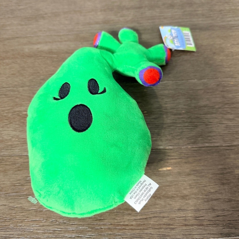 Attatoy Gallbladder Plush Body Organ Stuffed Toy with Removable Gallstones NWT